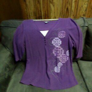 Womens Essentials Plus Size Purple Top